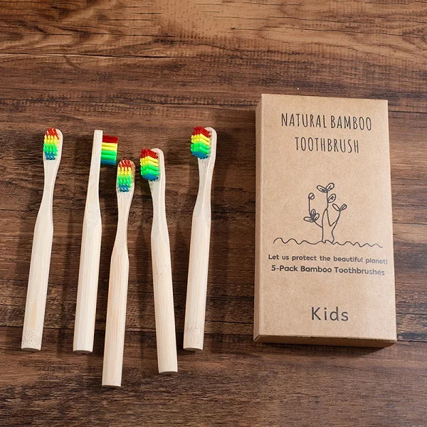 5 Pack Bamboo Toothbrush